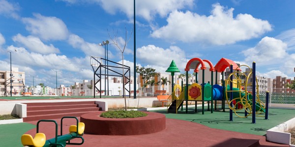 uegos infantiles en el fraccionamiento Villa El Cielo, en Villahermosa