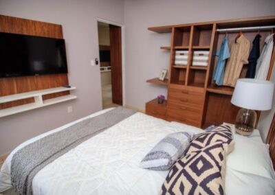 Habitación principal del departamento nuevo Kutz en el desarrollo Paraíso Maya, Cancún